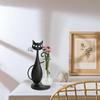 Handmade Cartoon Cat Eco-Friendly Floral Art DIY Glass Vase Creative Indoor Plants Ornaments Flower Arrangement Home Decor Black