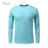 (40-95КГ) Мужская легкая влагоотводящая футболка с длинным рукавом для марафона, бега и фитнеса на открытом воздухе