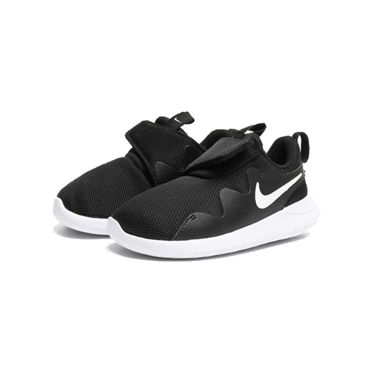 Nike Tessen Нескользящие Устойчивые к истиранию Низкие Беговые Кроссовки Черно-белые Для Младенцев и Малышей AH5233-003