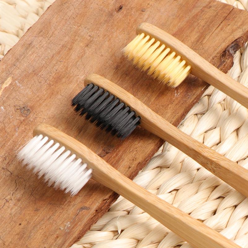 Модная Эко оптовая продажа Натуральная взрослая средняя нейлоновая зубная щетка для отеля Чистый бамбуковый уголь для бамбука C новая практичная мягкая экологически чистая зубная щетка