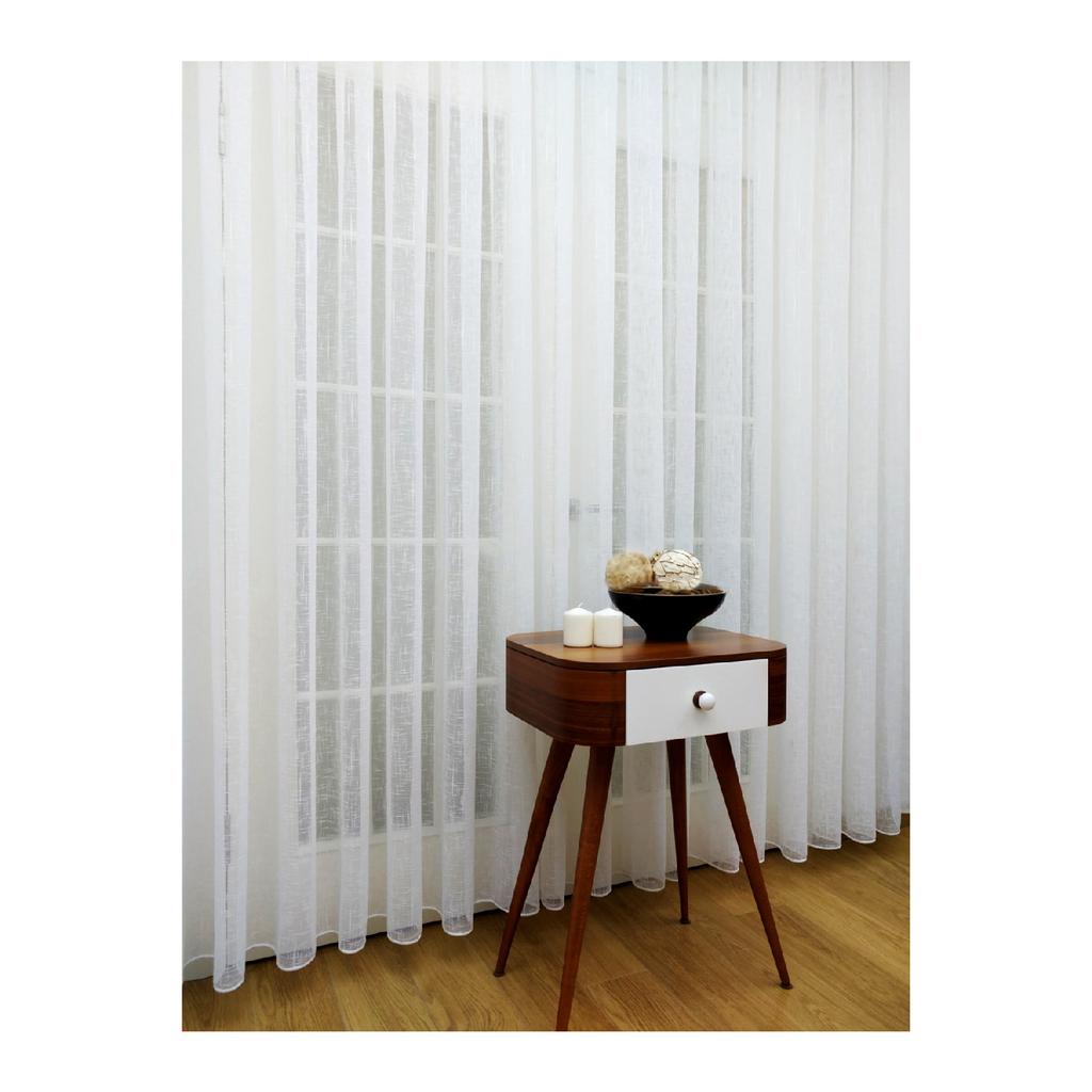 Готовая к использованию часто ворсовая льняная тюлевая занавеска с одним крылом