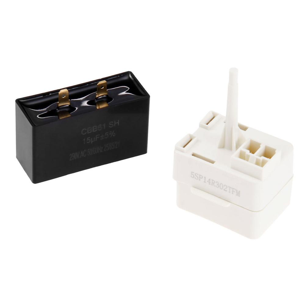 3Pcs Refrigerator Compressor Start Relay & Capacitor Kit For W10416065 W10613606
