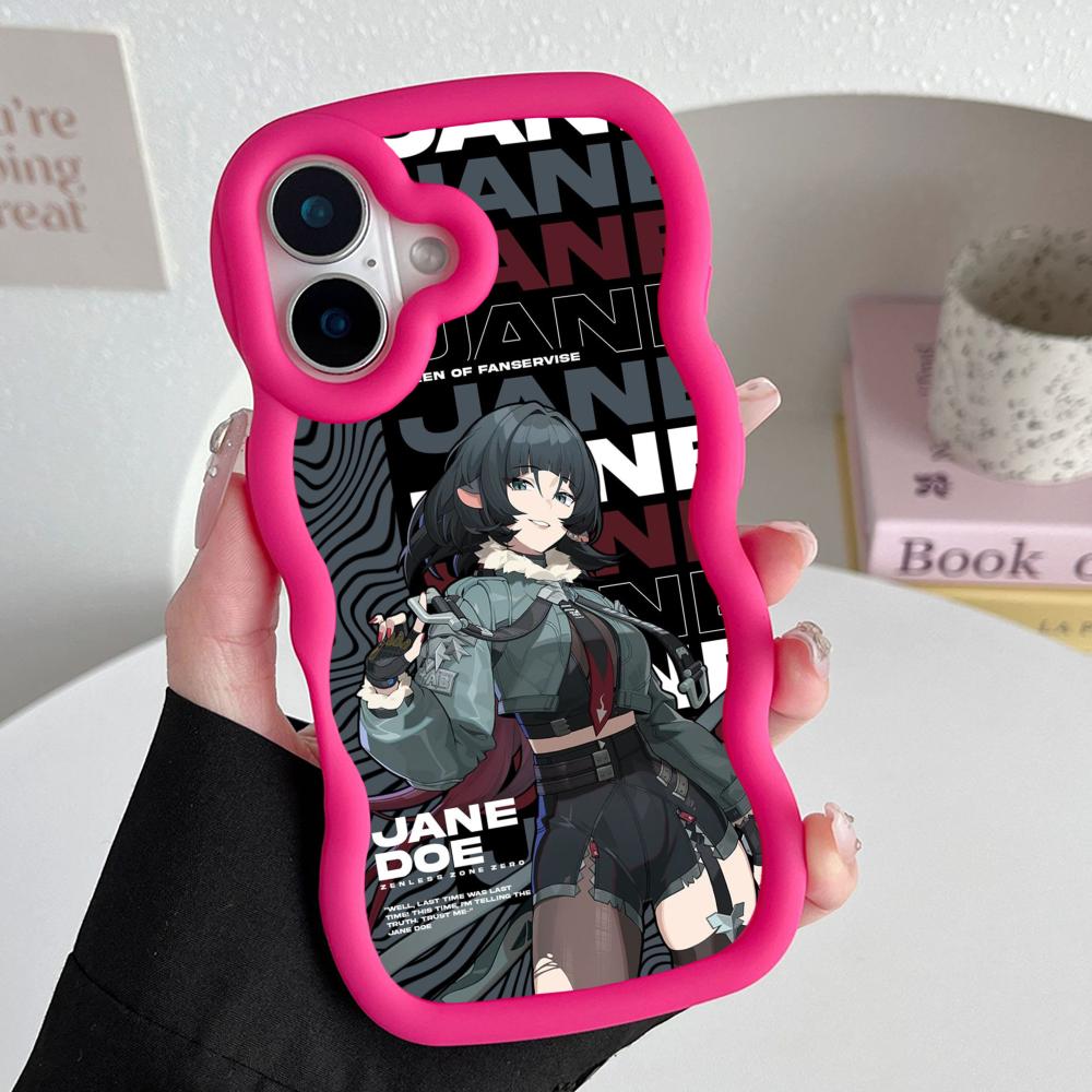 Чехол для телефона Zenless Zone Zero Jane Doe для iPhone 17 16 15 14 13 12 11 Air Pro Max Plus с волнистым краем, цветной TPU, роскошный чехол
