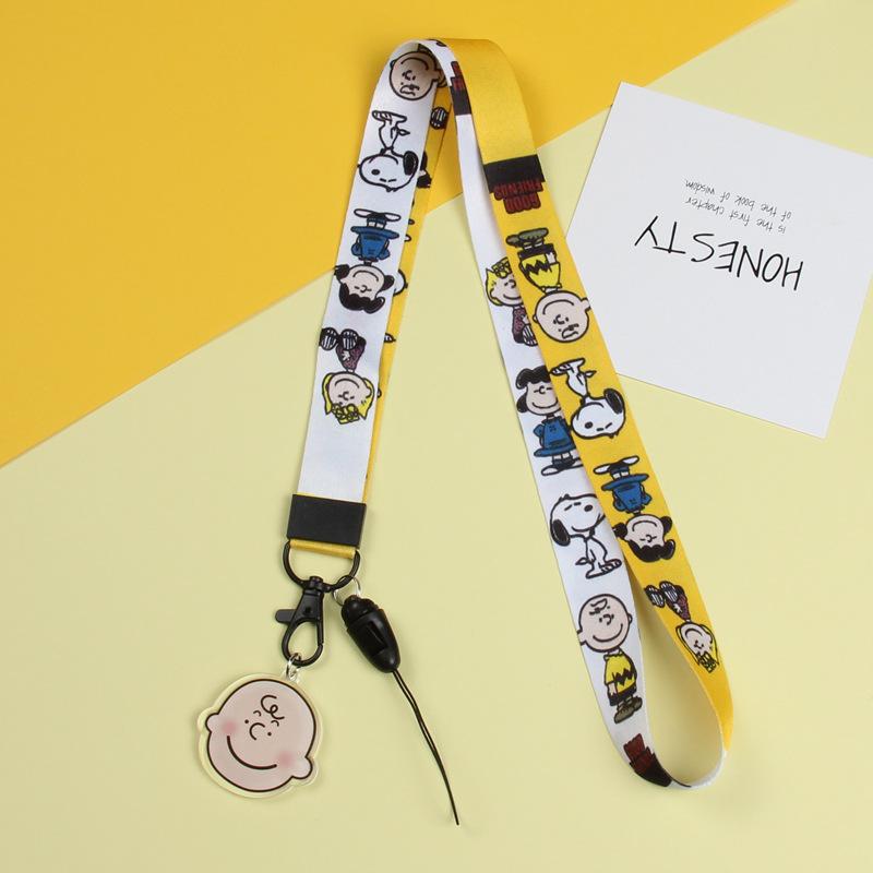 Cartoon Mobile Phone Lanyard, Cute Pendant, Wide And Flat Braided Belt, Lanyard, Key, Badge, Card Cover, Neck Lanyard.
