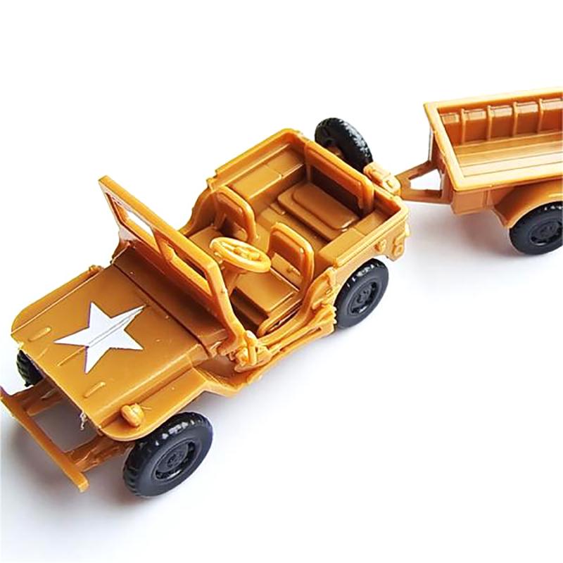 4D сборка 1/72 US Willys Mb универсальный автомобиль грузовик военный автомобиль мужская игрушка сборка своими руками внедорожная модель автомобиля