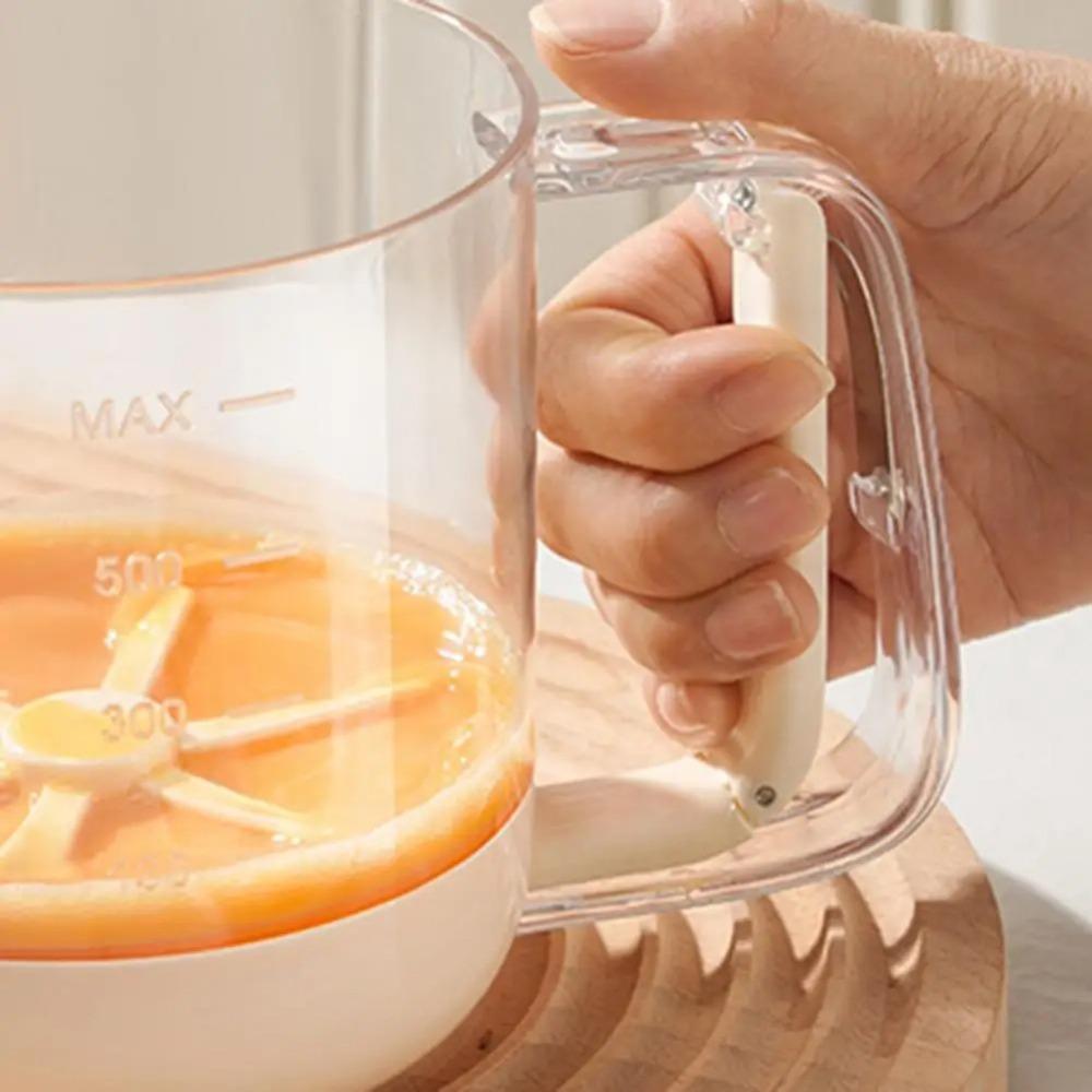 Manual Mixing Cup Whisk Dust-proof Liquid Mixing Cup Convenient Egg Beater Kitchen Accessories