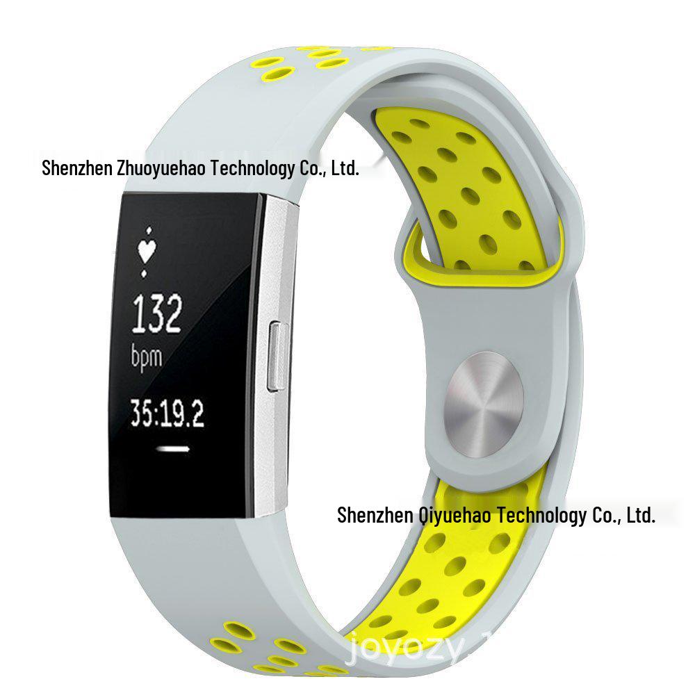 Two-tone Breathable Silicone Strap for Fitbit Charge 2 - Available In 10 Colors