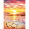 Frame Diamond Painting Seaside Love Mosaic Landscape Embroidery Cross Stitch Kit Decoration Living Room 30x40cm