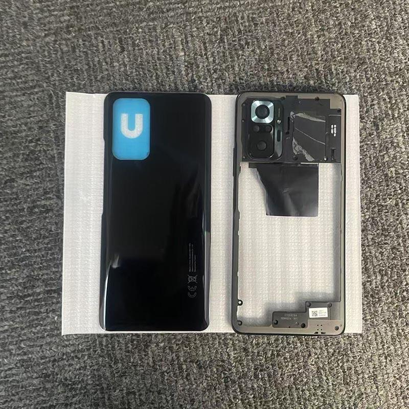 Полный корпус для Redmi Note 10 Pro Средняя рамка Задняя крышка аккумулятора Задняя крышка с окошком для камеры