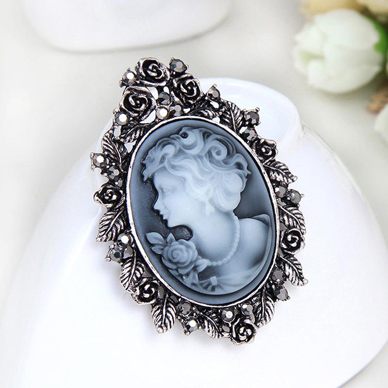 1X Винтажная камея в викторианском стиле свадебная вечеринка женская подвеска брошь булавка