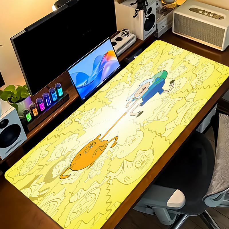 Adventure Time Print Cushion Non-slip Laptop Tablet Big Mousepad XXL Mat Mini PC Playmat With Lock edge