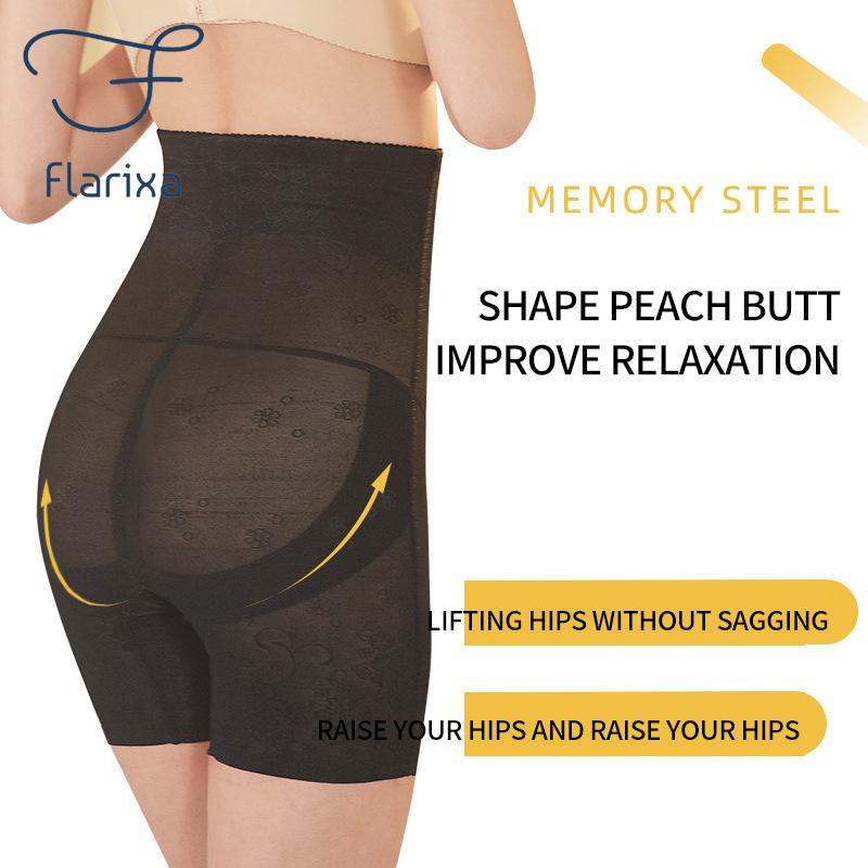 Flarixa Трусики с высокой талией на плоской подошве для коррекции живота, женские корректирующие брюки размера плюс, утягивающее нижнее белье, шорты-боксеры под юбкой