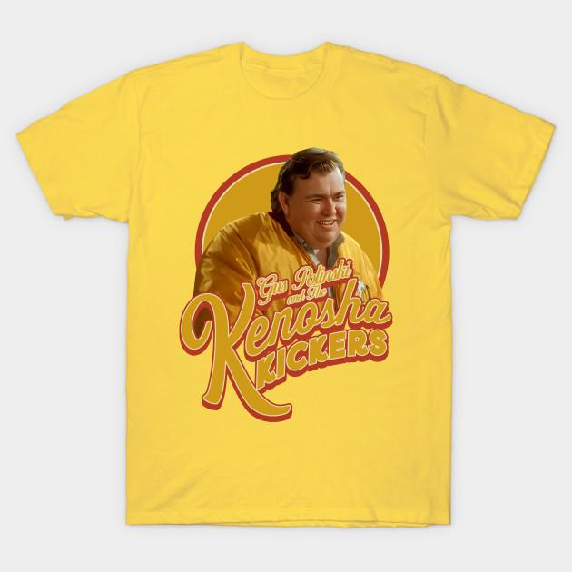 Asian Size Men Black Print T-shirt Retro Gus Polinski And The Kenosha Kickers No-Cut Heat Transfer Print Cotton Tshirt