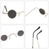 Retro Hip Hop Metal Frame Shades Punk Sun Glasses Small Round Sunglasses