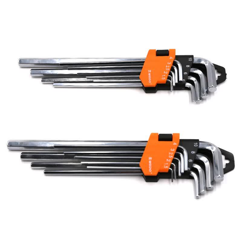 WEDO Metric Extra-Long Flat Head Hex Key Set