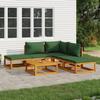 VidaXL Garden Lounge Set with Cushions 6 Pcs, Sofas with Backrest, Furniture Set with Coffee Table Patio Terrace, 3155307