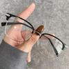 Metal reading glasses, men's and women's big faces, widened eye protection, anti-blue light business reading glasses