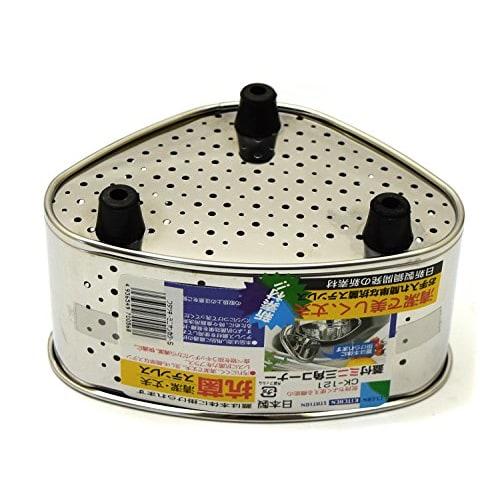 Takekoshi Antibacterial Stainless Steel Mini Triangular Corner with Lid, Shrink Wrap, CK-121S