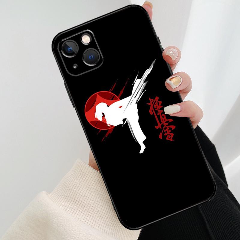 Kyokushin Karate Symbol Phone Case For iPhone 13 12 11 14 15 16 Pro Max Mini X XS Max XR Plus Case Back Cover