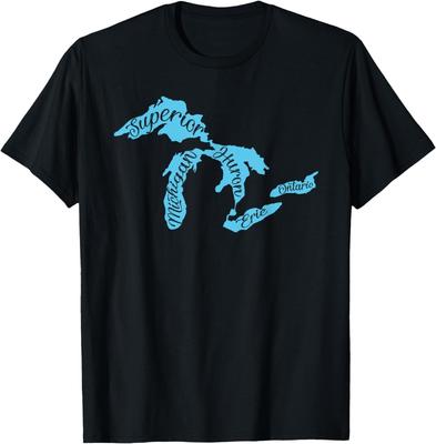 Great Lakes Michigan Detroit Michigan Great Lakes T-Shirt