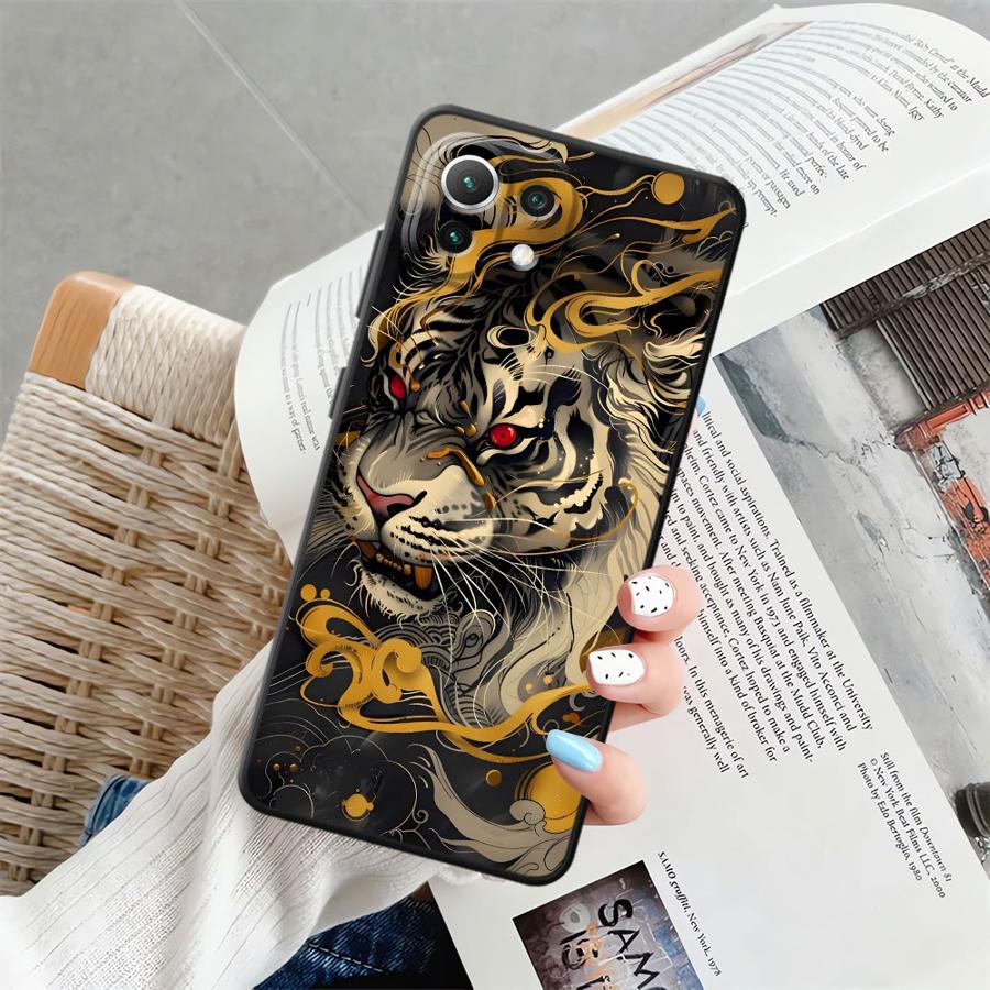 Чехол для телефона Funda для Xiaomi Mi 11 11T 13 Lite 14 12X 10T 12 12T Pro Крутой Тигр Лев