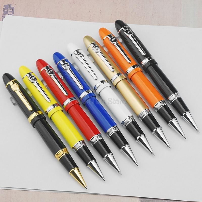 Jinhao 159 Большой Металлический Роллерный Шариковый Гелевый Капиллярный Карандаш Серебряный и Золотой Зажим Ручка Пишущая Для Школы и Офиса Многоцветный