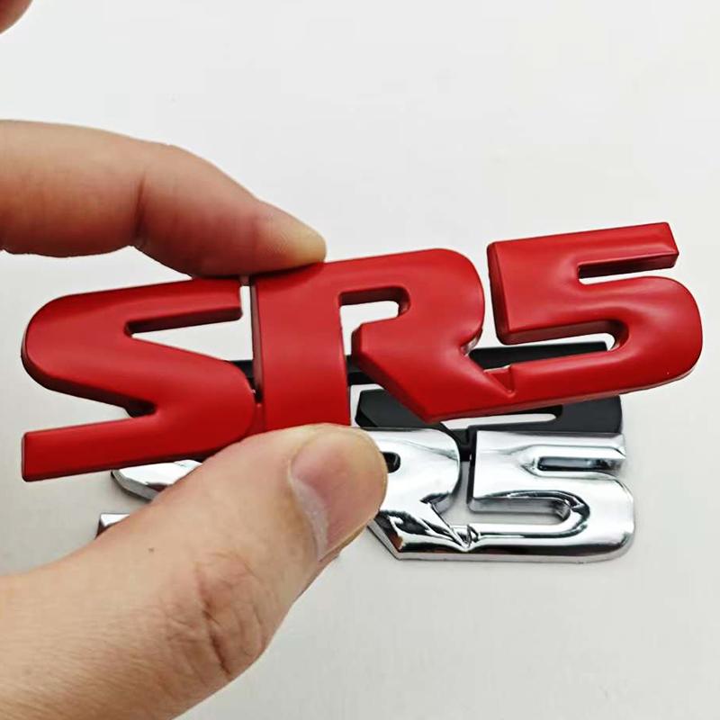 3D Металлический Логотип Буквы Автомобиля Эмблема SR5 Наклейка на Крыло Дверь Боковую Часть Для Toyota Tundra Hilux Tacoma 4runner Авто Аксессуары SR5