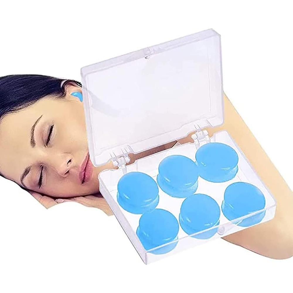 Sleep Earplugs Silicone Earplugs Sleep Earplugs with High Decibel Noise Protection Waterproof Earplugs for Cancelling Noise 3 Pairs