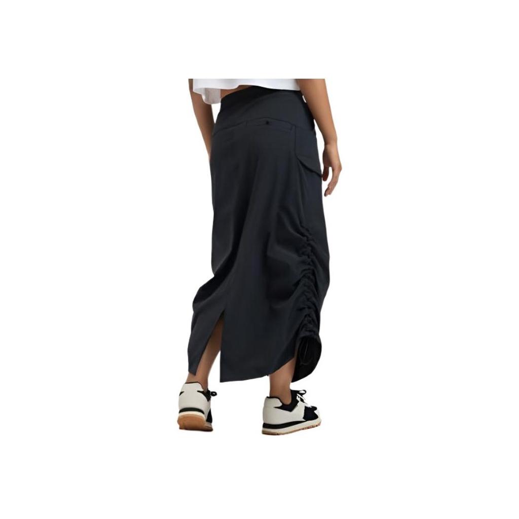 Under Armour SS25 Her Comfortable Fashion Solid Color Casual Long Skirt Women Skirts Black 6005993-001
