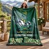 Fighting Irish Custom Name Flannel Blanket Personalized Soft Warm Plush Throw Blanket Customized Gift for Family Friends