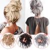Messy Chignons Wrap On Elastic Rubber Band Ponytail High Temperature Fiber Synthetic Scrunchie Updo Hairpieces