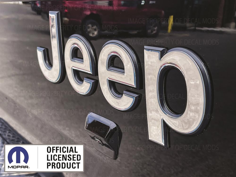 Наклейки Модификации 3D Выпуклая Накладка на Заднюю Дверь Jeep Jeep Wrangler & Gladiator JL/JT Rubicon (2018-2024 гг.) Зеркальный хром | FK3Q4