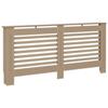 Brown MDF Radiator Cover - vidaXL - 172x19x81 Cm - Slatted Design
