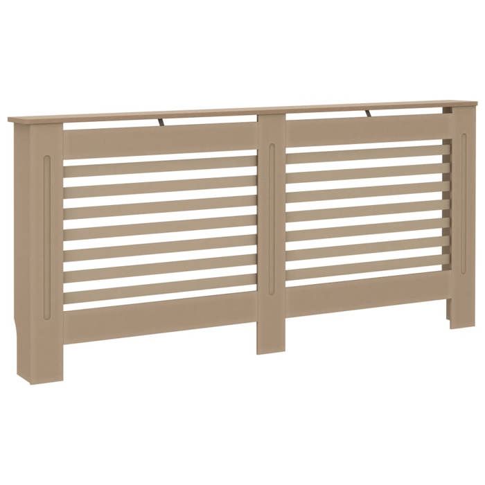 Brown MDF Radiator Cover - vidaXL - 172x19x81 Cm - Slatted Design