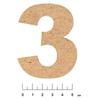 Adhesive MDF Wood Number 7.5cm Number 3