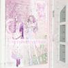 NA Anime Girl Tapestry, Vintage Pink Floral Cartoon Wall Hanging, Aesthetic Kawaii Tapestry for Bedroom Living Room Dorm Decor