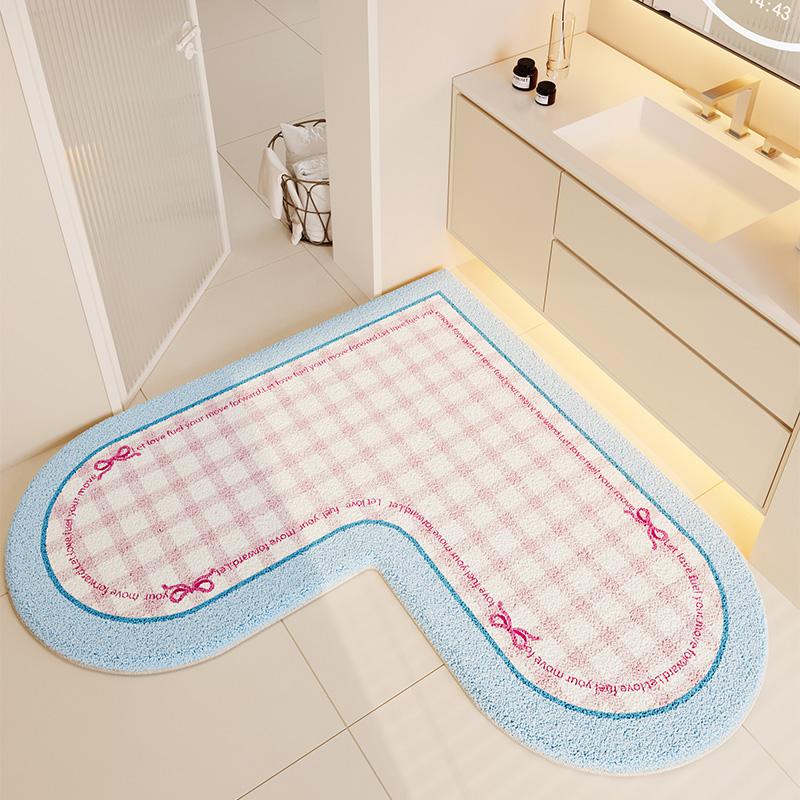 Irregular Shape Living Room Decoration Carpet Thick Plush Rugs for Bedroom Fluffy Soft Bedside Floor Mat Washable Bathroom Rug