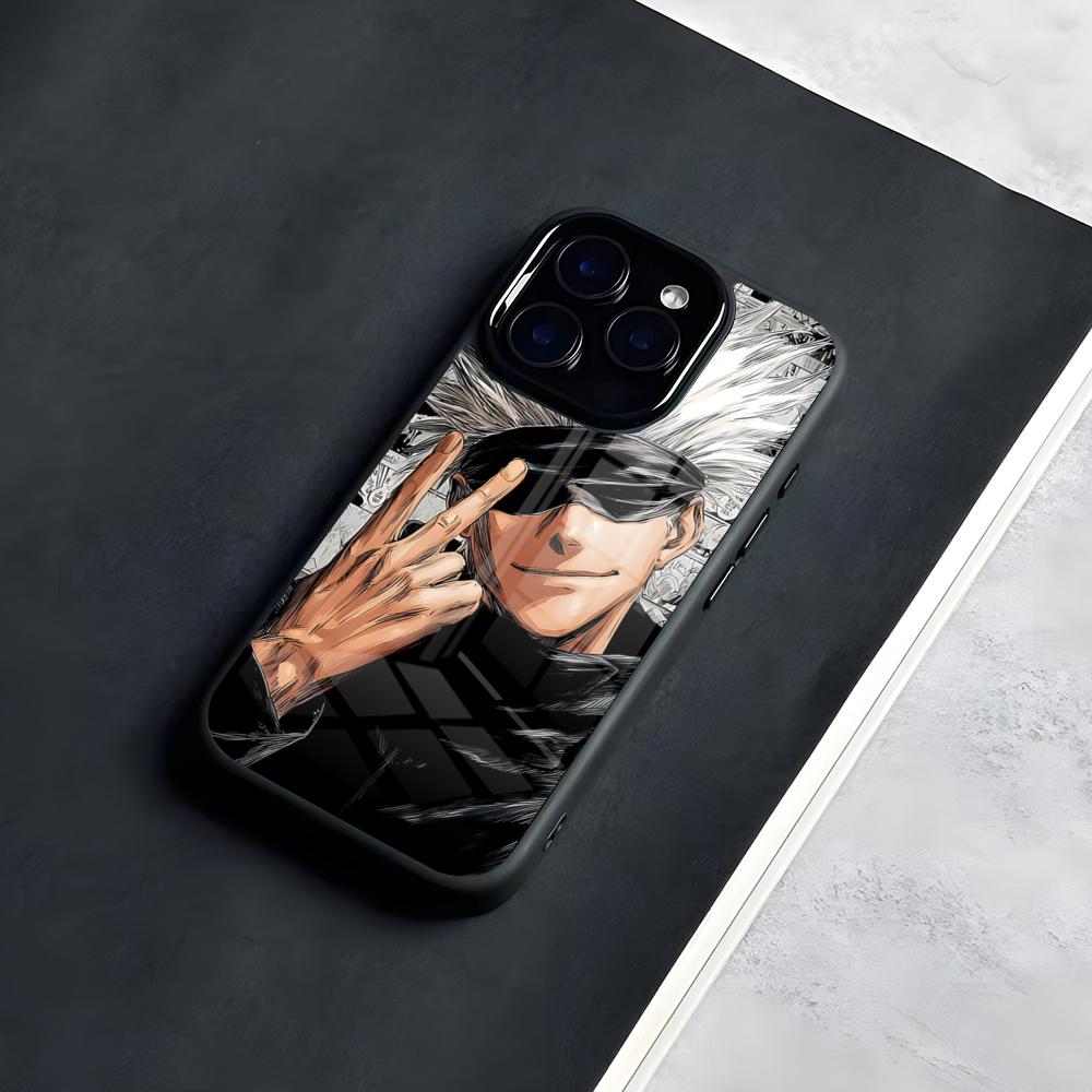 Чехол для телефона из силикона Jujutsu Kaisen Сатору Сукуна Для IPhone 17 Pro Max 16 15 14 13 11 Pro Max Plus Стеклянный чехол для телефона