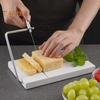 Cheese Slicer Stainless Steel Wire Cutter for Block Cheeses Marble Board Mozzarella Parmesan Butter Cutting Tool Easy To Clean Non-Slip Kitchen Gadget
