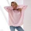 Autumn Winter Vintage Loose Long Sleeve Top Blocked Color Pullover Knitwear O-Neck Sweater