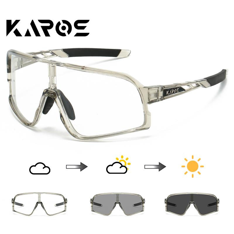 KAROS Auto Photochromic Sunglasses Cycling Glasses UV400 Protection for Road Bike Mountain Biking Outdoor Sports K03 7