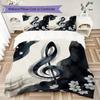 Soft Marble Melody Pattern Bedding uilt Set uilt Cover Pillowcase Home Decoration Birthday Gift (1 * duvet cover + 2 * pillowcase without core)