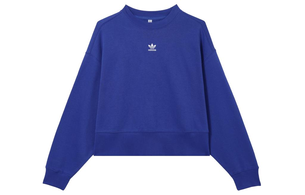 adidas Свитшоты Originals Женские Флуоресцентно-синие С круглым вырезом Умеренный Обычный IA6501