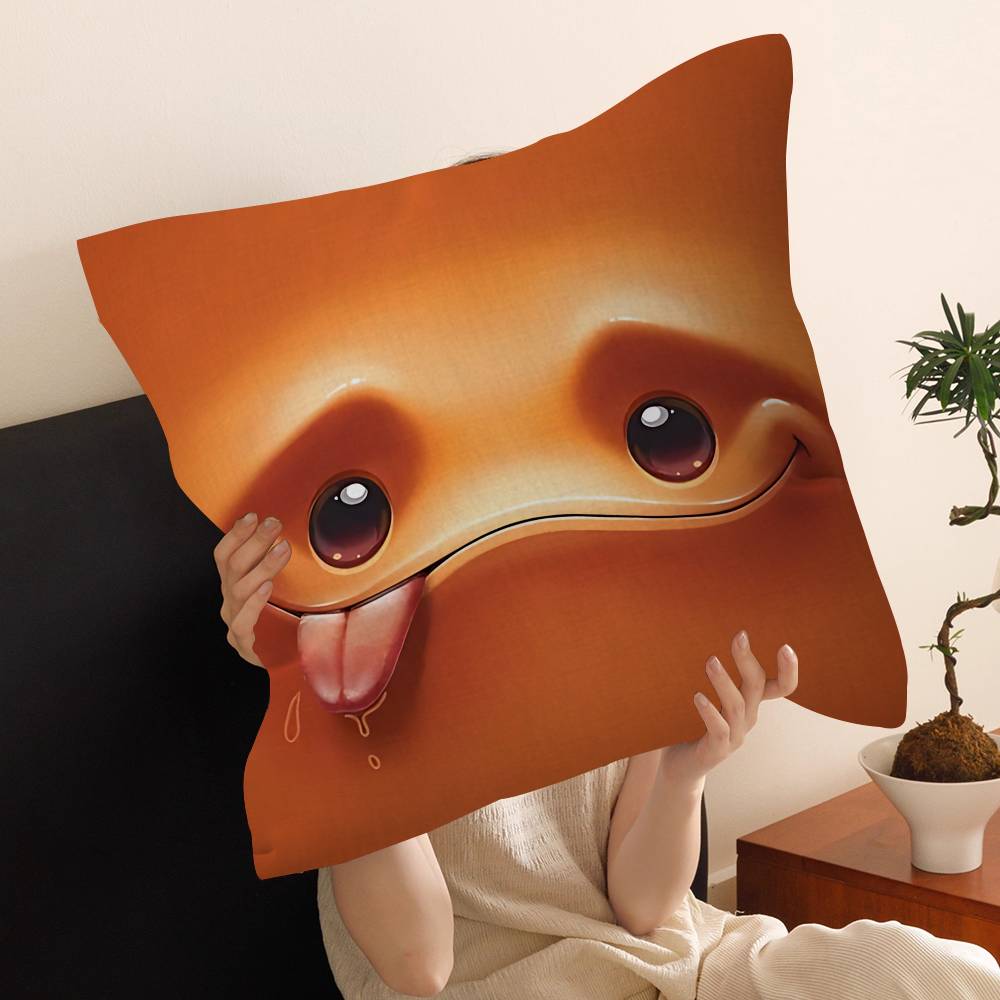 3D Funny Meme Face Cushion Cover Car Throw Pillow Case For Sofa Car Christmas Gift 40x40cm 45x45cm