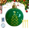 Надувные елочные шары 16 цветов, большие светящиеся елочные шары, гигантские елочные украшения, рождественские украшения для улицы
