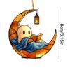 2D Flat Design Acrylic Pendant Wear Resistant Wall Decoration Ghost Ornament  Home Decor