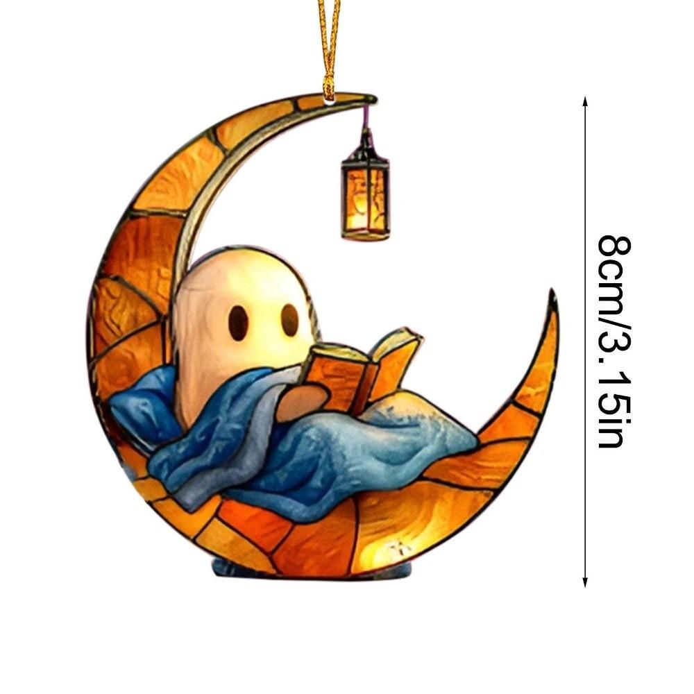 2D Flat Design Acrylic Pendant Wear Resistant Wall Decoration Ghost Ornament Home Decor