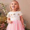 Summer Girls' Cartoon Mesh Princess Dress - Cute European & American Style