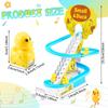 Funny Baby Toys Electric Duck Track Slide Toys Boys Ducks Climb Stairs Toy Baby LED Lights Music Roller Coaster for Kids
