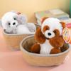 Imitation Animal Panda Basket Plush Doll Hedgehog Animals Basket Plush Toys Baby Room Decoration